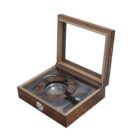 Humidor Υγραντήρας Elm Burl Σετ για 20 Πούρα ξύλινος με τζάμι ανοιχτό καπάκι