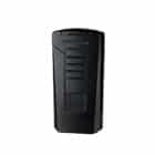 Double Jet Flame Αναπτήρας αντιανεμικός βουτανίου επαναγεμιζόμενος μαύρο χρώμα μεταλλικός