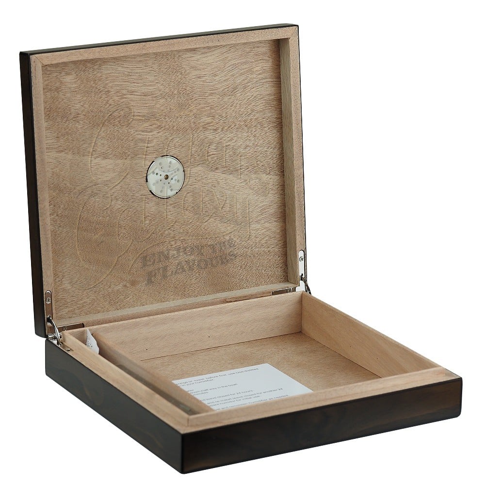 Humidor Υγραντήρας πούρων Walnut για 20 Πούρα ξύλινος καφέ χρώμα ανοιχτό καπάκι