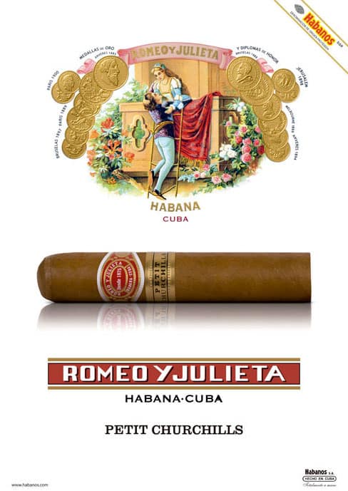 Petit Churchills A/T πούρο Κουβανέζικο 102 χιλιοστά μήκος 50 χιλιοστά διάμετρος