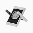 Black Chrome Πουροκόφτης με Βάση Πούρου χρώμα chrome-μαύρο