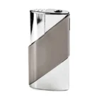 Chrome & Gunmetal Metallic Jet Flame Αναπτήρας αντιανεμικός επαναγεμιζόμενος βουτανίου