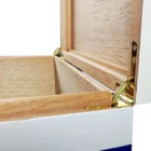 Ξύλινος Υγραντήρας πούρων humidor Cuban Flag σημαία Κούβας για 75 πούρα ξύλινος μπλε χρώμα