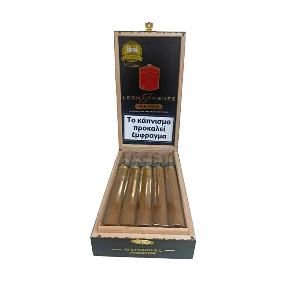 Leon Jimenes Prestige Churchill πούρο Εκουαδόρ Νικαράγουα πούρα μέσα στο κουτί τους