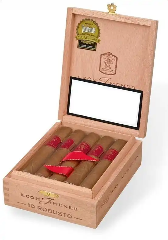Leon Jimenes Connecticut Robusto πούρο ρομπούστο Εκουαδόρ Νικαράγουα με κόκκινο δαχτυλίδι πούρα μέσα στο κουτί τους
