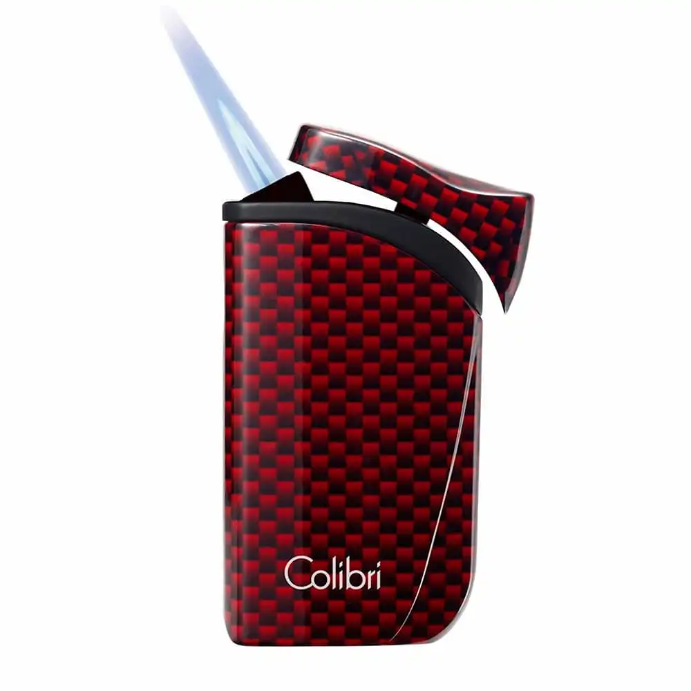 Falcon Αναπτήρας Jet Carbon Fiber Κόκκινος αντιανεμικός