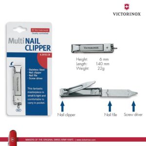 νυχοκόπτης ανοξείδωτος μεταλλικός με λίμα νυχιών