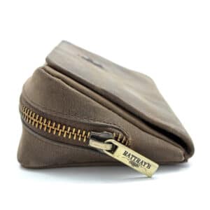 peat combo pouch τσαντάκι για πίπα καπνού και στριφτό καπνό με φερμουάρ δερμάτινη