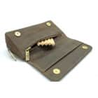 peat combo pouch τσαντάκι για πίπα καπνού και στριφτό καπνό με φερμουάρ δερμάτινη