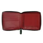 Δερμάτινο Πορτοφόλι Camo Πράσινο με Φερμουάρ ανοιχτό