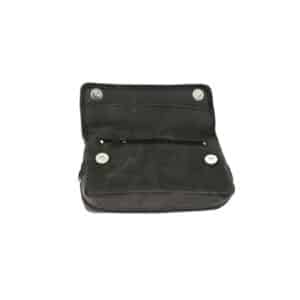 Μαύρη Διπλή Δερμάτινη Θήκη Πίπας καπνού