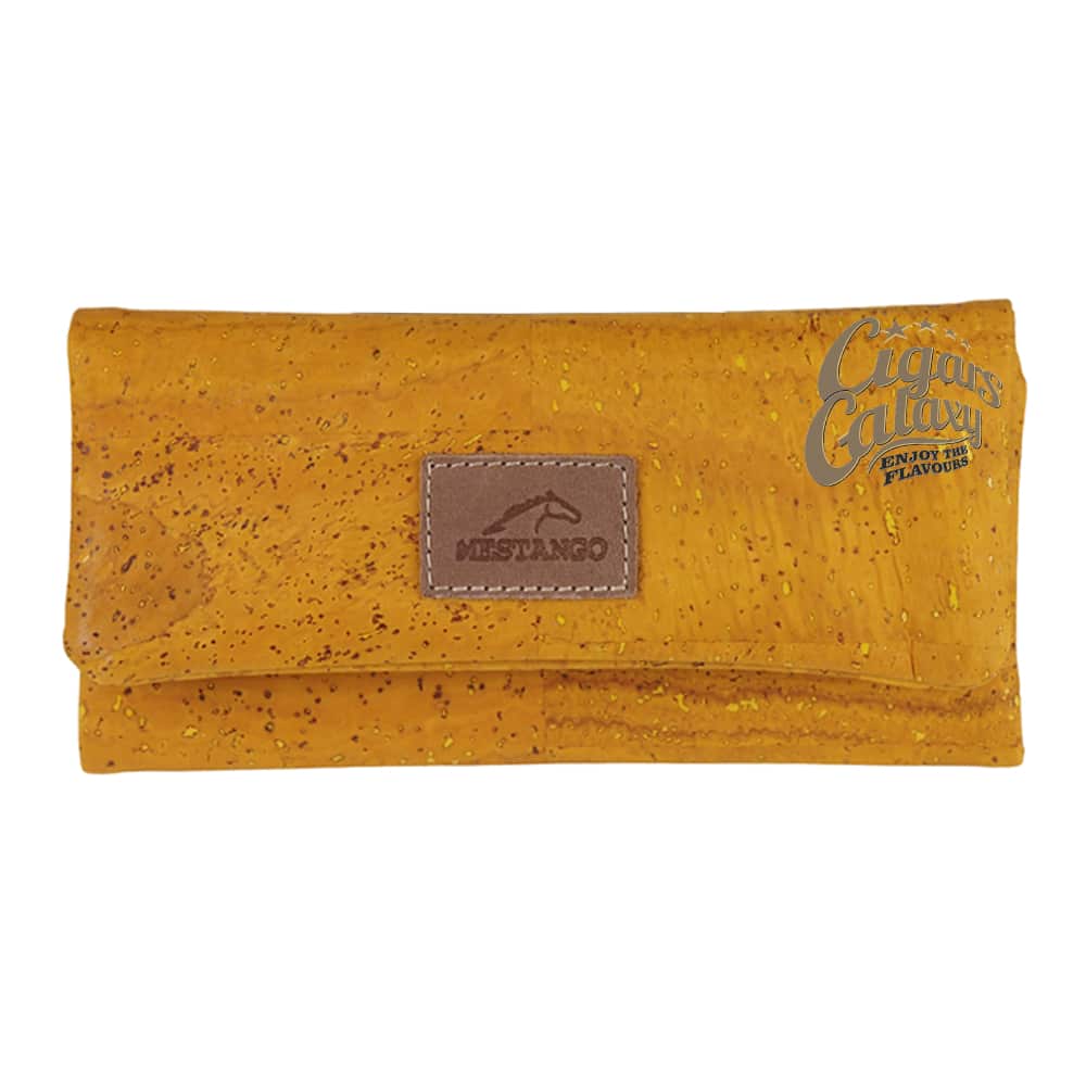 mestango Θήκη Καπνού Καφέ Θήκη Καπνού Στριφτού από Φελλό κίτρινο