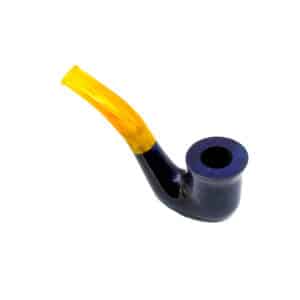 μπλε-κίτρινη λεία πίπα καπνού