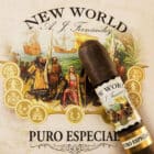 λογότυπο που αναγράφει new world a j fernandez puro especial
