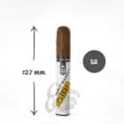 πούρο με μεγάλο διακοσμητικό δαχτυλίδι λευκό με μήκος 127mm και δαχτυλίδι 52