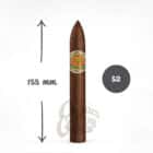 πούρο σχήματος torpedo με μήκος 155mm και δαχτυλίδι 52