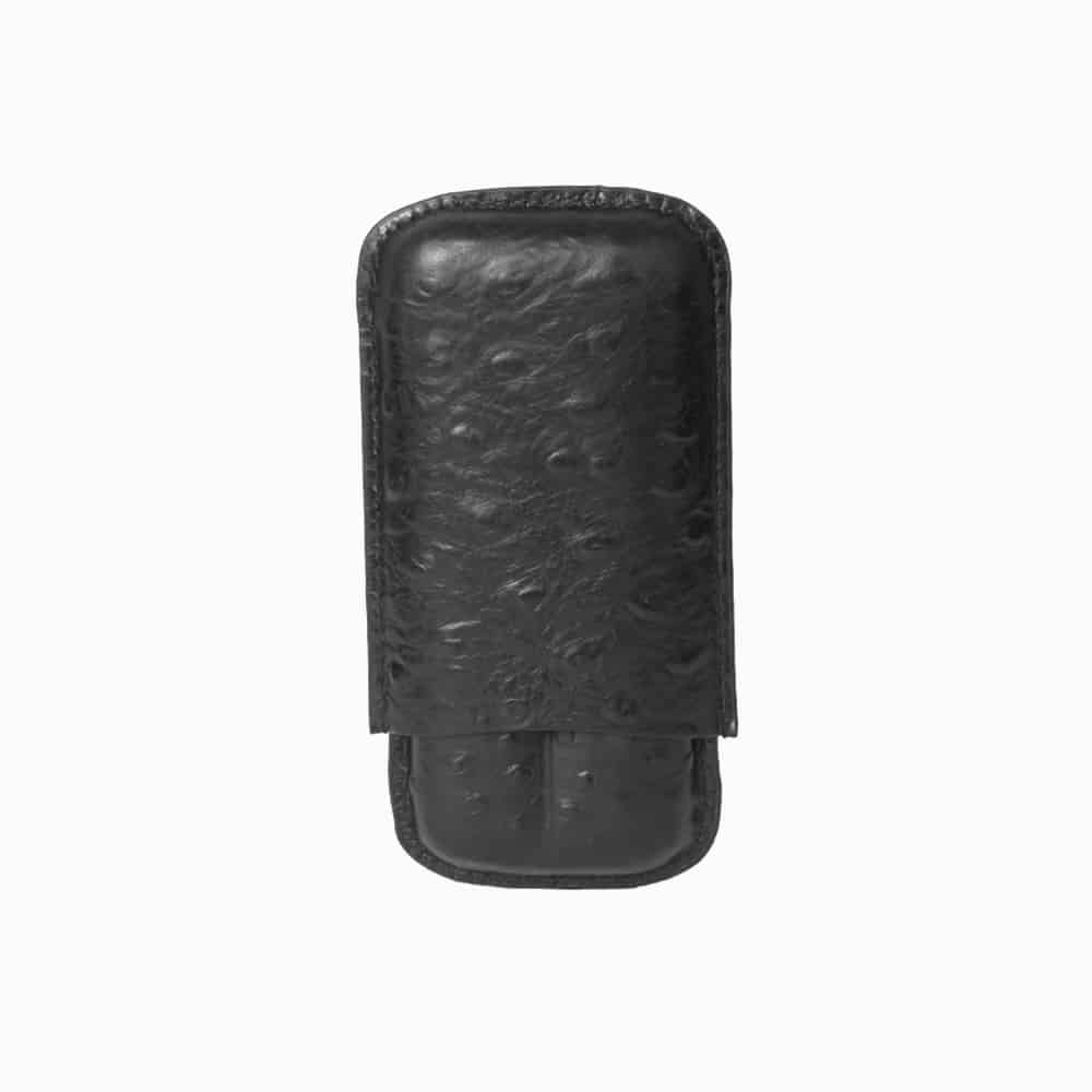 cig-r πουροθήκη θήκη πούρων μαύρη δερμάτινη πουροθήκη