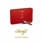 κουτί πούρων κόκκινο μεταλλικό davidoff limited edition