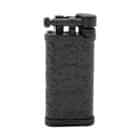 μαύρος αναπτήρας πίπας με ανάγλυφη λεπτομέρεια με περίτεχνο μηχανισμό ανάφλεξης