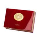 κόκκινο κουτί πούρων ξύλινο με χρυσές λεπτομέρειες