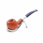 πίπα καπνού λεία σε καφέ χρώμα με μπλε επιστόμιο