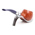 πίπα καπνού λεία σε καφέ χρώμα με μπλε επιστόμιο