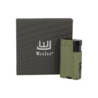 αναπτήρας χρώμα χακί με το κουτί του αντιανεμικός διπλός jet