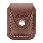 δερμάτινη θήκη αναπτήρα καφέ με λογότυπο zimmo επάνω