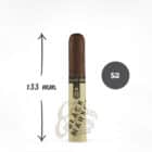 πούρο με μεγάλο διακοσμητικό δαχτυλίδι λευκό με μήκος 133mm και δαχτυλίδι 52