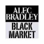 λογότυπο ασπρόμαυρο που αναγράφει alec bradley black market