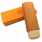 Upmann δερμάτινη πουροθήκη θήκη πούρων για 2 πούρα κίτρινη