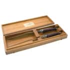 σετ μαχαιριών κρέατος 2 τεμάχια λεπίδα 20 cm ανοξείδωτο ατσάλι ξύλινη λαβή