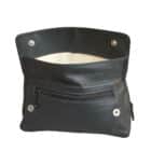 Δερμάτινη θήκη για 2 πίπες μαύρο χρώμα φερμουάρ