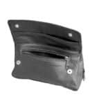 Δερμάτινη θήκη για 2 πίπες μαύρο χρώμα φερμουάρ