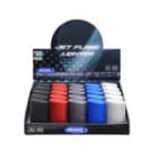 κουτί με αναπτήρες atomic τύπου jet σε χρώματα μαύρο, κόκκινο, ασημένιο, μπλε, άσπρο