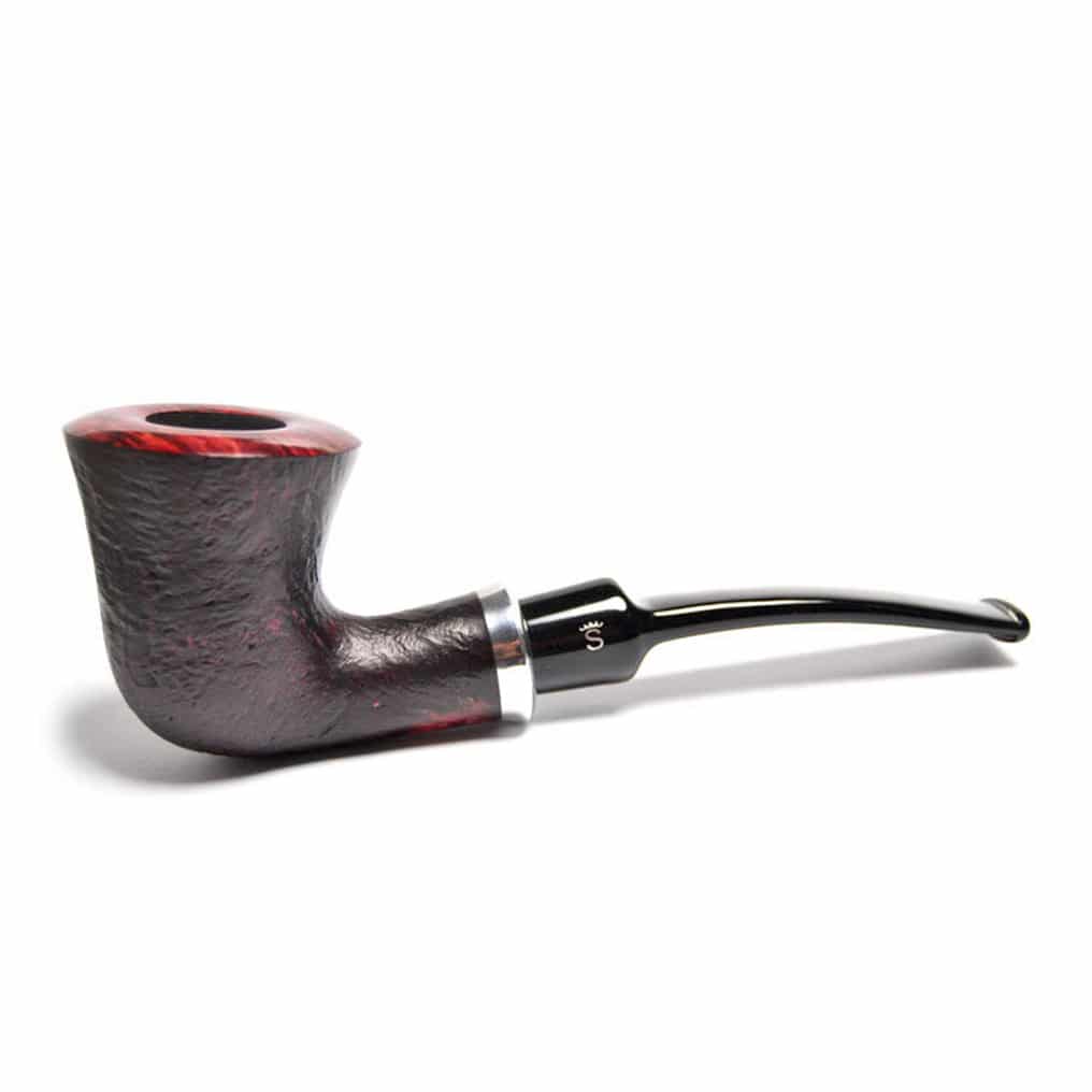 stanwell andersen sandblast πίπα καπνού πίπα καπνού ρουστίκ με μεγάλο και βαθύ μπωλ σε χρώμα κερασιάς με μαύρο γυαλιστερό επιστόμιο