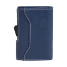 C-Secure δερμάτινο πορτοφόλι embossed μπλε χρώμα με προστασία