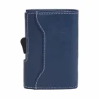 C-Secure δερμάτινο πορτοφόλι embossed μπλε χρώμα με προστασία