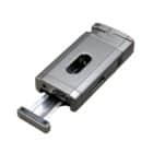 Wijnet διπλός αντιανεμικός αναπτήρας jet μαύρος με κόφτη πούρων πλαϊνή όψη