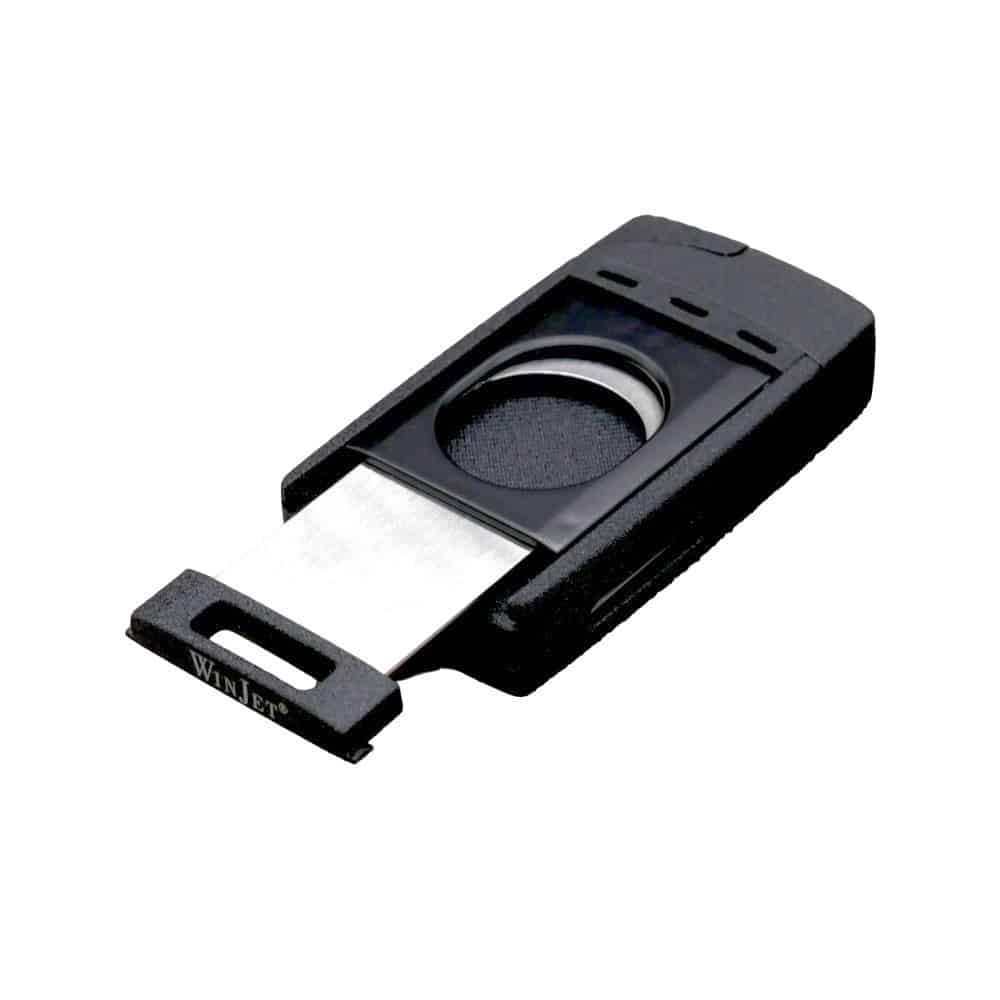 Wijnet διπλός αντιανεμικός αναπτήρας jet μαύρος με κόφτη πούρων γκιλοτίνα