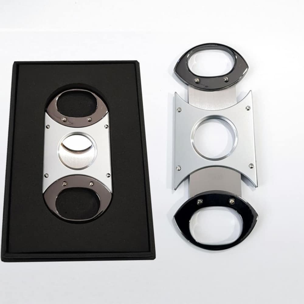 Sikarlan κόπτης πουρου sikarlan κόπτης πούρου μαύρο ασημένιο χρώμα γκιλοτίνα