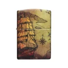 Pirate Ship Design Αναπτήρας με σχέδιο ναυτικό χάρτη πυξίδα πλοίο πειρατή κυνήγι θησαυρού επαναγεμιζόμενος βουτανίου