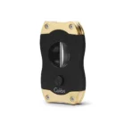 Πουροκόφτης V-CUT Black & Gold μεταλλικός κόφτης πούρων σε χρώμα μαύρο και χρυσό