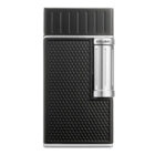 COLIBRI - Julius Αναπτήρας Διπλής Φλόγας Chrome-Μαύρο (LI221C2), για πούρα