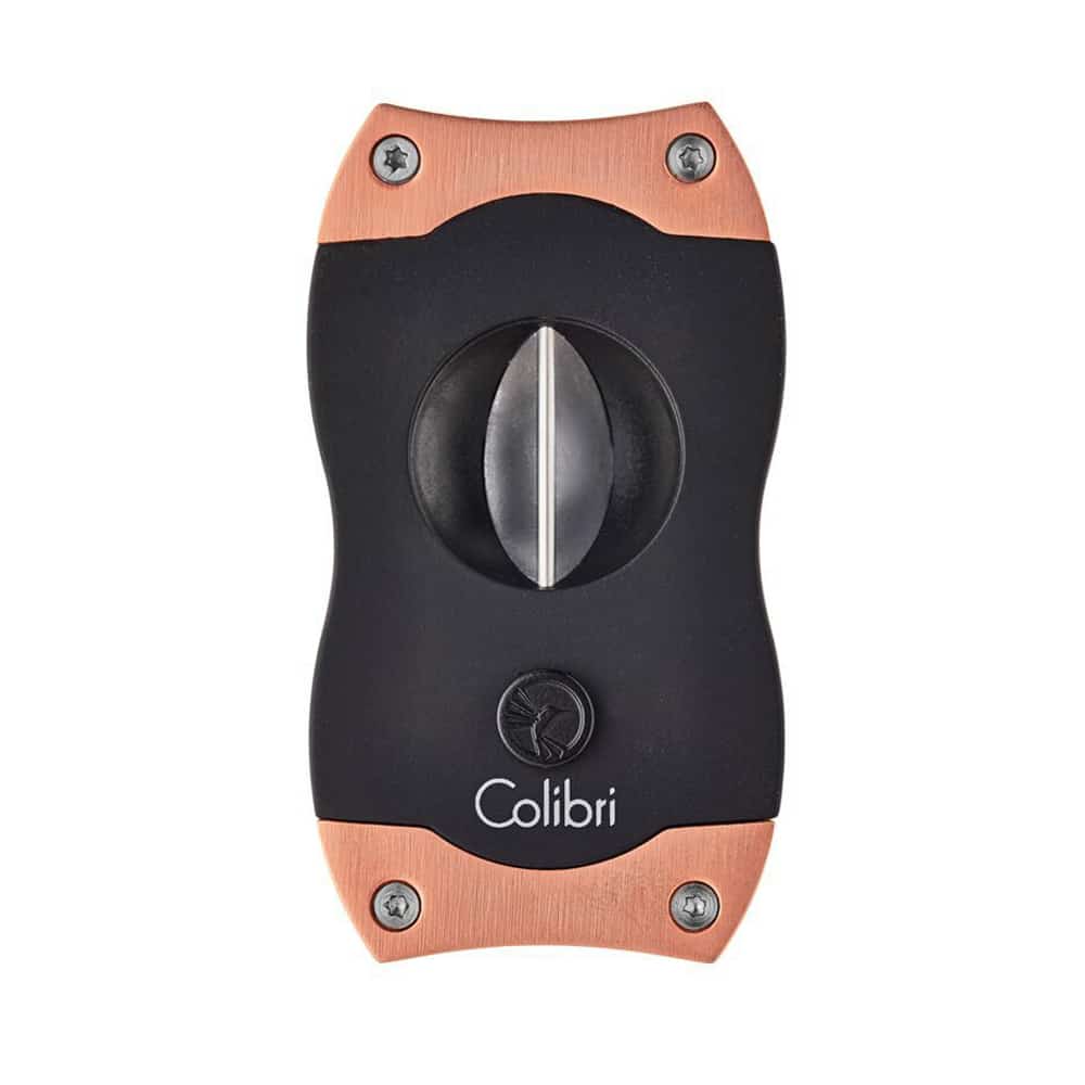 colibri_v_cut_black_brushed_rose_gold_cigar_cutter_cu300t6 Πουροκόφτης V-CUT Black & Gold κόφτης πούρων σε χρώμα μαύρο και χρυσό-ροζέ