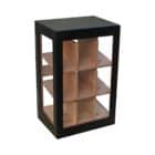 Ξύλινος Υγραντήρας Μαύρος για 120 πούρα με 3 ράφια με τζάμι