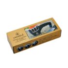 Ακονιστήρι Μαχαιριών χειρός σε μαύρο χρώμα με τρεις υποδοχές για μαχαίρια