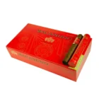 Macanudo - Inspirado Orange Robusto πούρο, πάνω σε κόκκινο κουτί πούρων