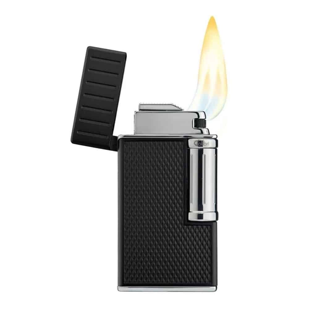 COLIBRI - Julius Αναπτήρας Διπλής Φλόγας Chrome-Μαύρο (LI221C)