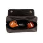 MESTANGO - Δερμάτινη Θήκη Waves για Δυο Πίπες (Μαύρη) (7010)